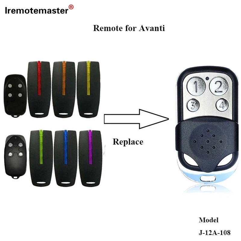 Compatible with new Avanti 2025 Superlif TX4 433MHz Garage Door Gate Remote Control