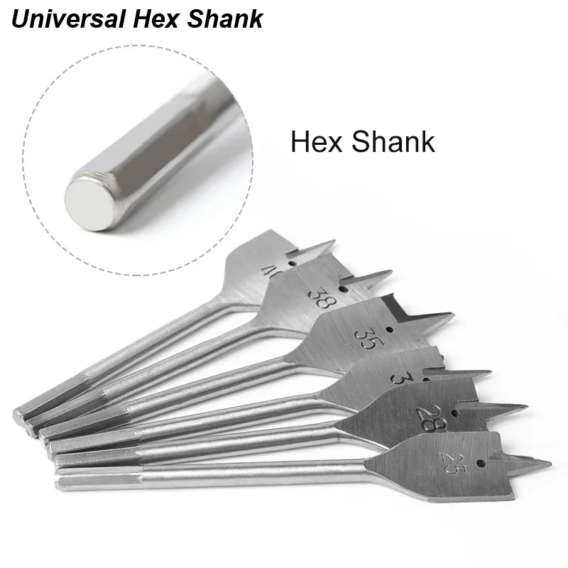Flat Wood Drill Bits Walleted Spade Quality Holesaw hine new Bit 2025 6pcs Durable Woodworking Tool Sets Spade Drill Bits