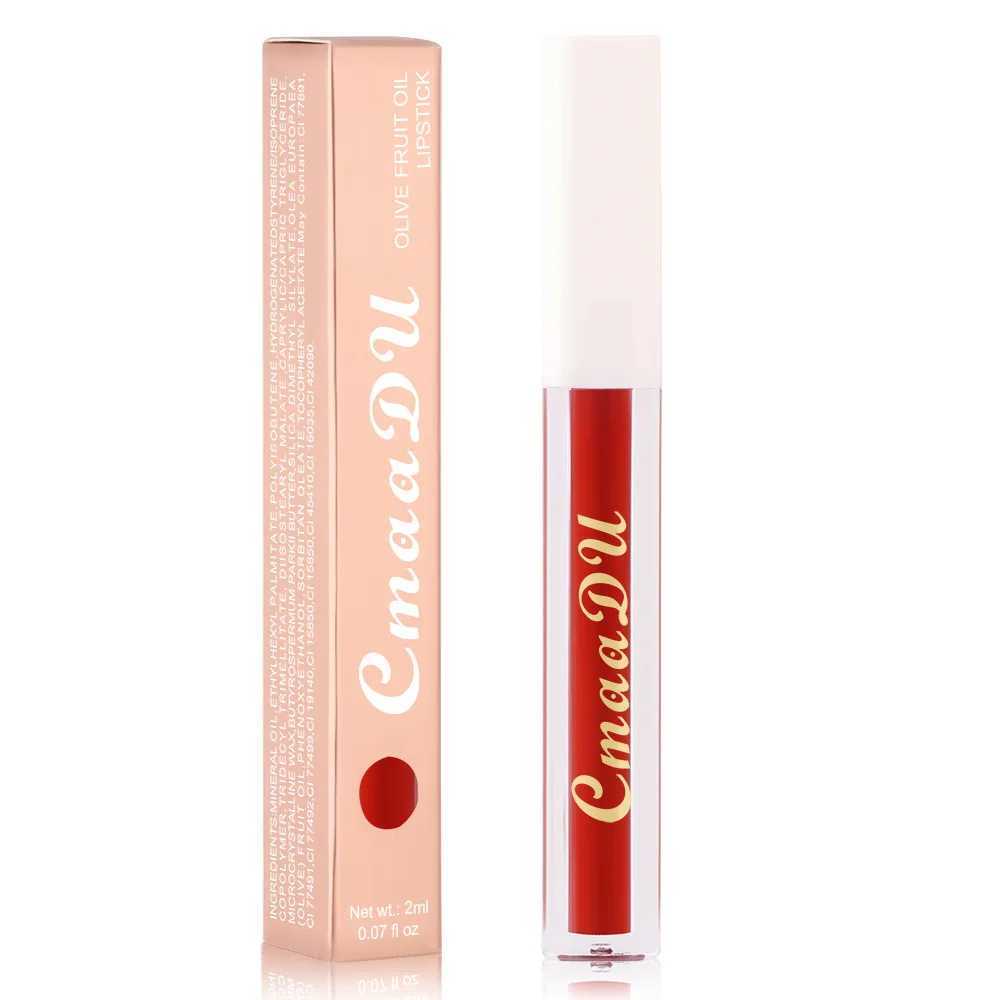CmaaDu 8Color Lip Gloss Matte Creamy Cup Lipstick Satin Finish Makeup Liquid Lipgloss Lipstick Long Lasting Glossy Lip CosmeticXJ250312
