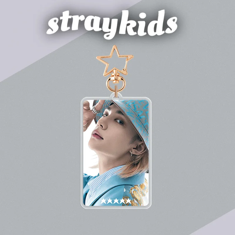 KPOP Album Korean Stray-Kid 5-STAR Series Member Keychain HyunJin Felix Fans Bag Pendant Car Keyring for Friends Gift smile