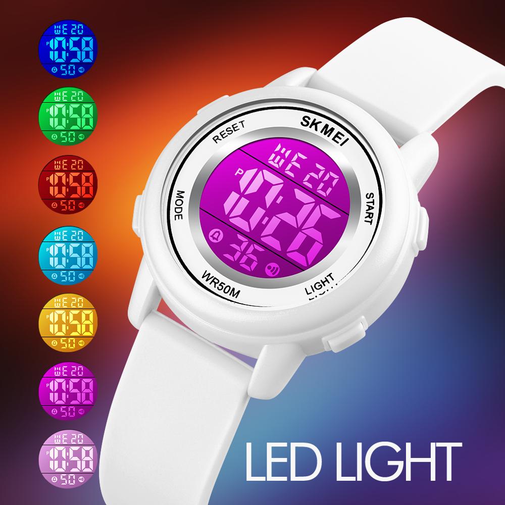 SKMEI 1721 LED 2025 Light new Digital Children Sport Watches Stopwatch Calendar Clock 5Bar Waterproof Kids Wristwatch For Boys Girls Gift