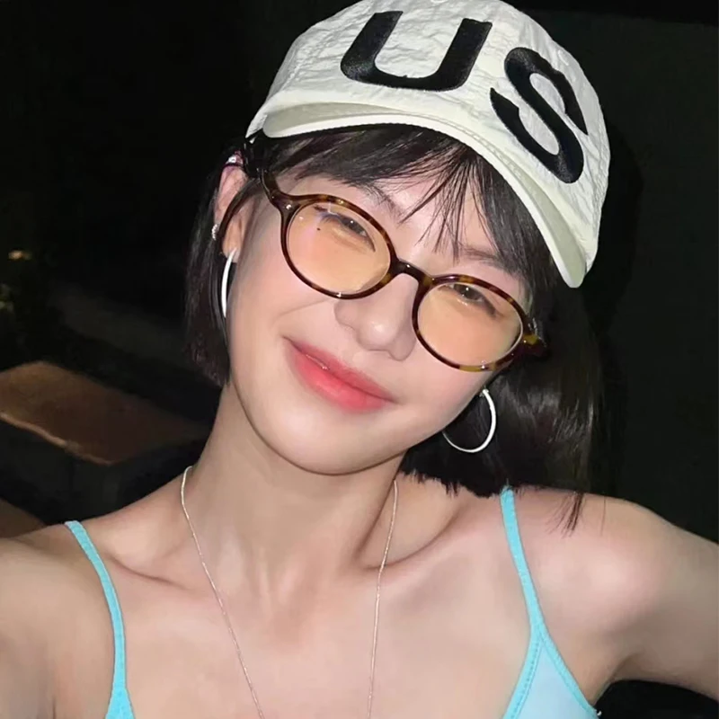 Y2K Oval Frame Glasses Women: Trendy Anti Blue Light, Computer Eyewear 4 92fbf