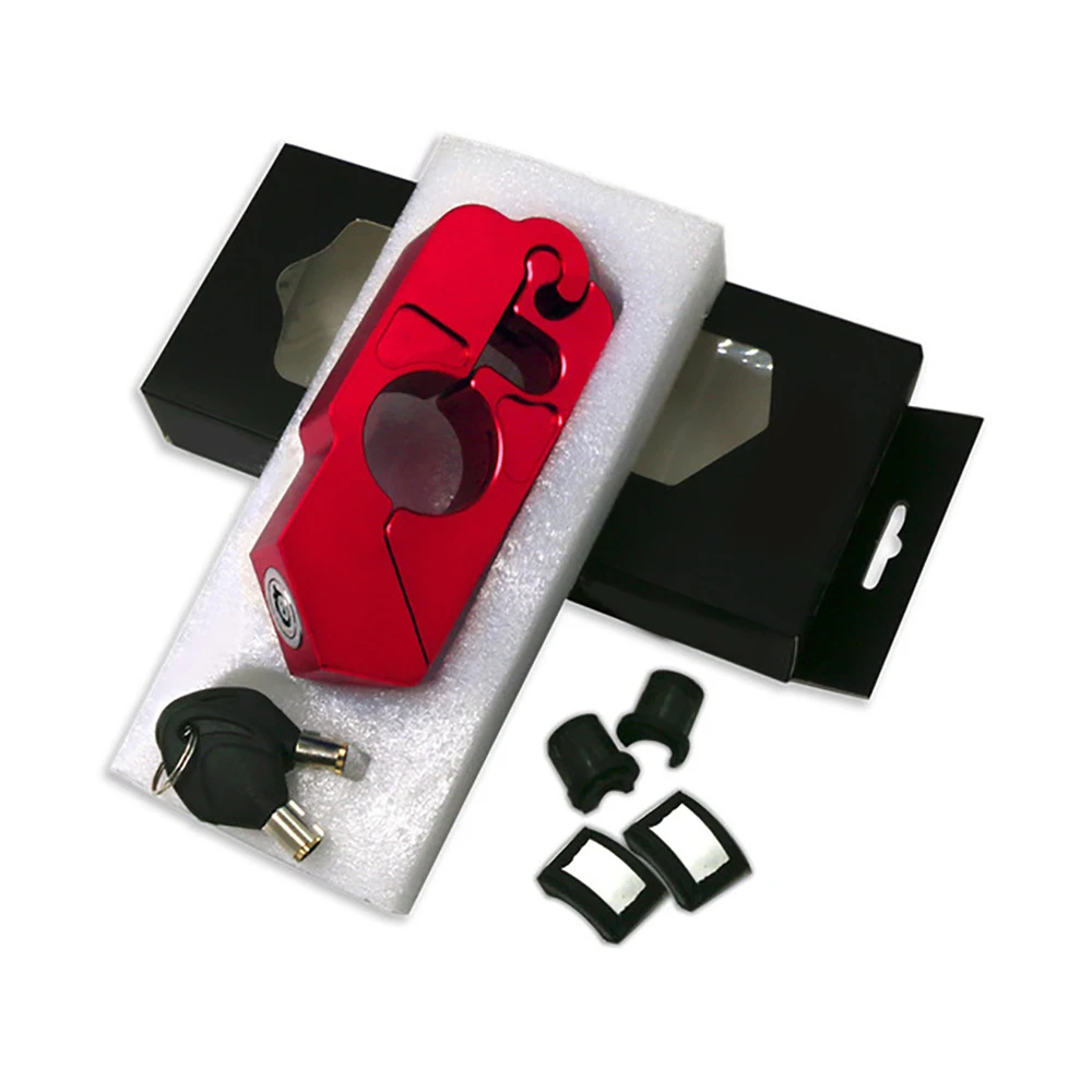 Security Safety Locks CNC Brake Lever Disc Locking For Scooter ATV Anti-Theft Motor Lock Motorcycle Grip Lock Handlebar Handset smile