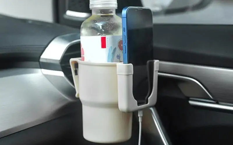 Car Cup Holder Phone Holder 2 In 1 Mount Multifunctional Auto Cup Holder Expander For Beverage Phone Coffee Bottles