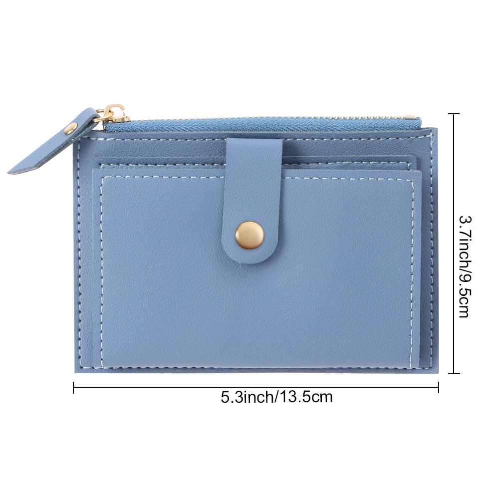 Women Fashion Small Wallet Purse Solid Color PU Leather Mini Coin Purse Wallet Credit Card Holder Bags