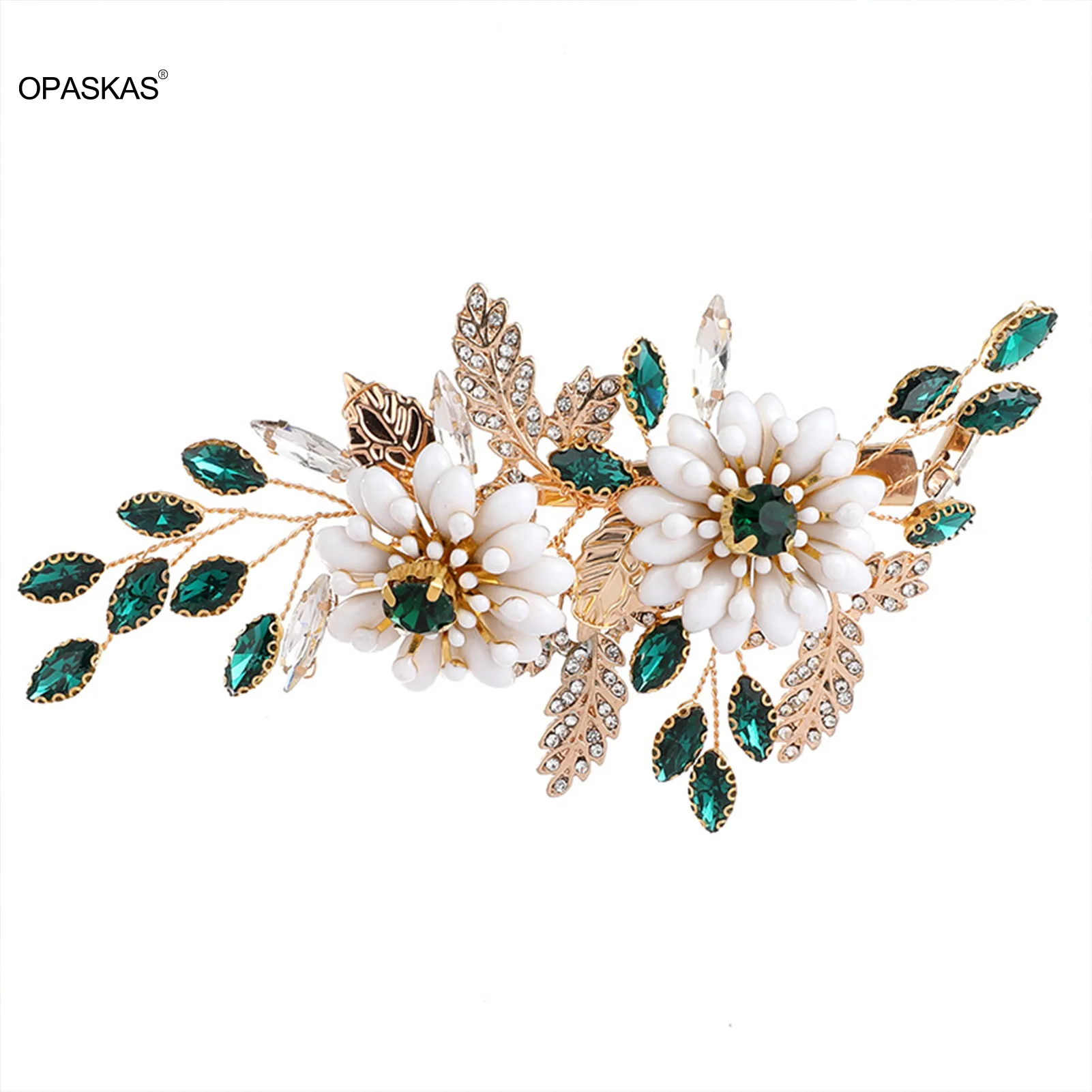 Rhinestones Clips Bride Hair Floral Hairpin Barrettes Bridesmaid Wedding Hair Accessoreis For Women Queen Hair Jewelry 2023 New smile