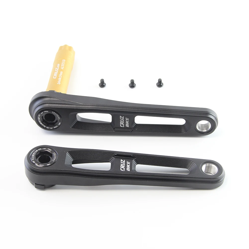 CRUZbike Folding Bike Crankset Ultralight 155/160/165/170mm Hollow Tech Crank Aluminum Alloy Bicycle Parts Accessories