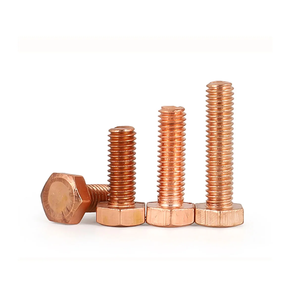 Hexagonal Red Copper Outer Screw/Electrolytic Copper Bolt M3-M14 smile