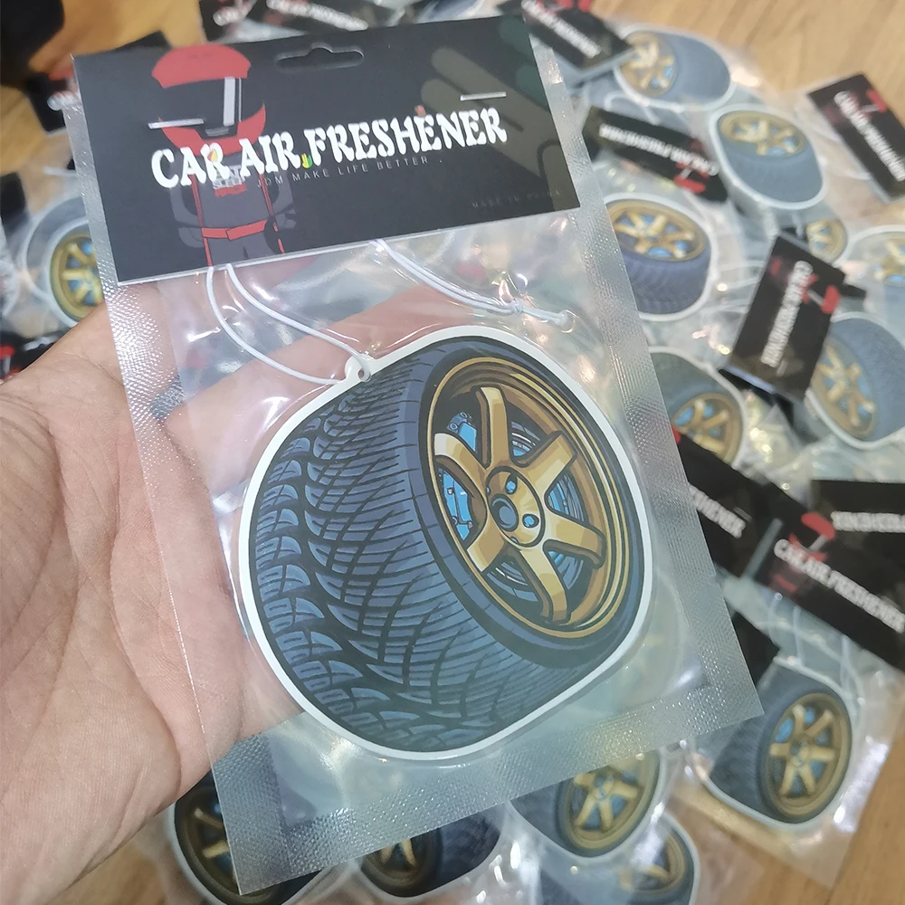 JDM Racing Car Auto Tuning Parts Air Freshener Girl Rear View Mirrow Pendent Turbo Brake Disc Wheel Rim Fake Taxi Initial D