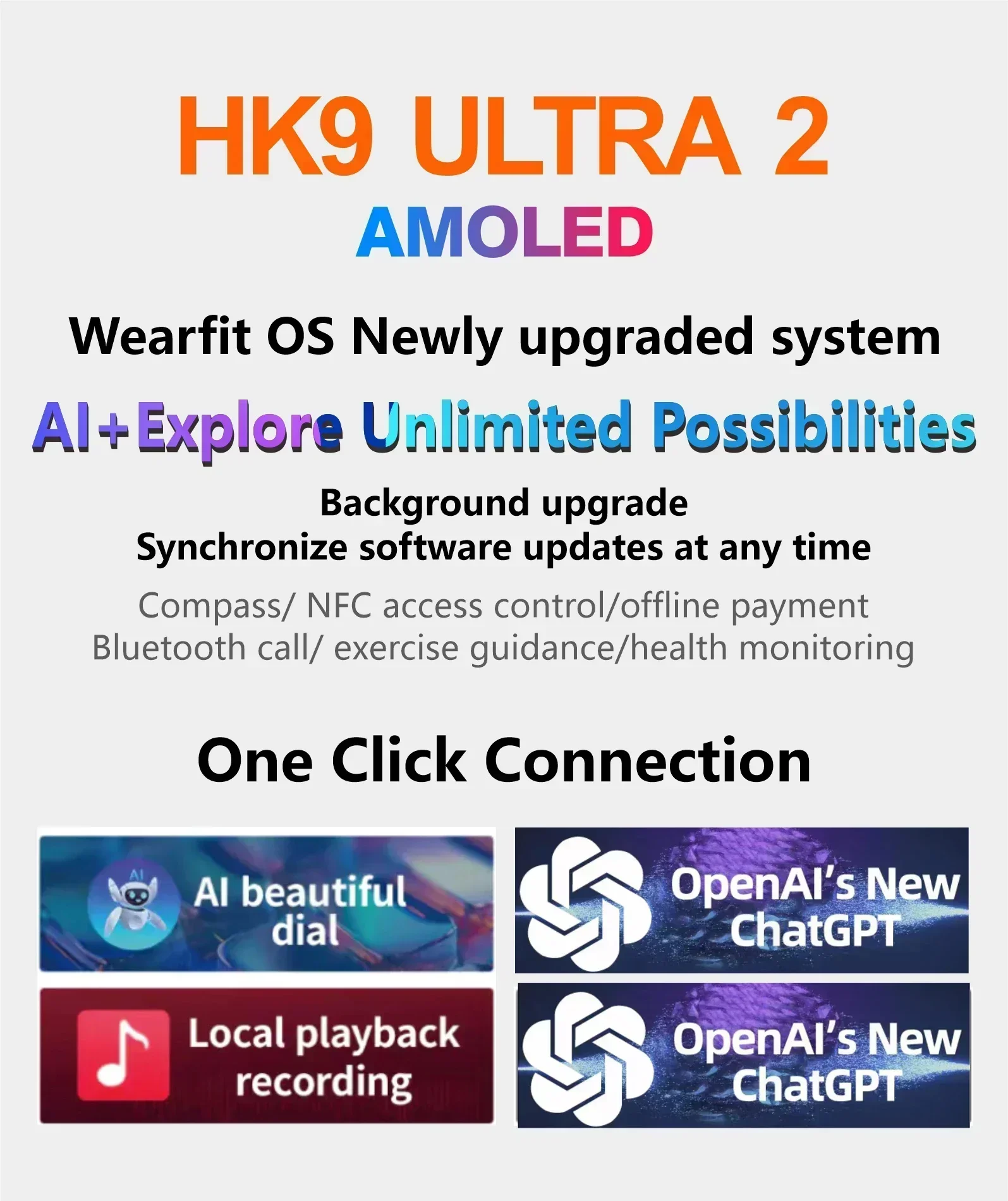 Pro 2024 New Hk9 Plus Ultra 2 Smartwatch 2Gb ddmysmile Storage AMOLED Hk8 Pro Max Gen2 Upgraded Watch 9 NFC Smart Watches For Men Smile