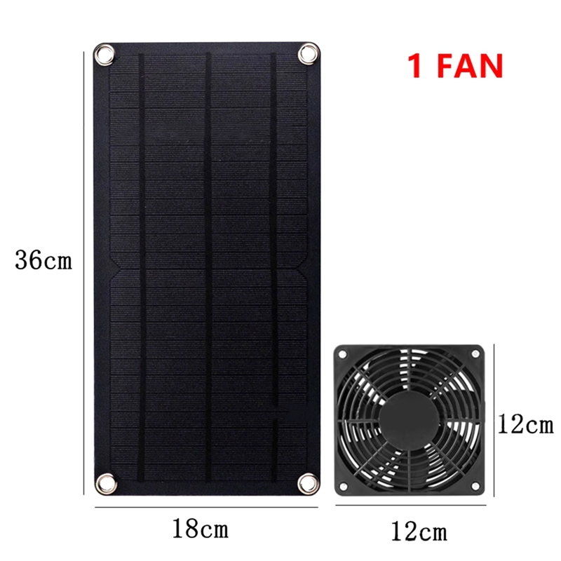 Exhaust Fan 10W 12V For Office Outdoor Dog Chicken House Greenhouse Waterproof Solar Panel A