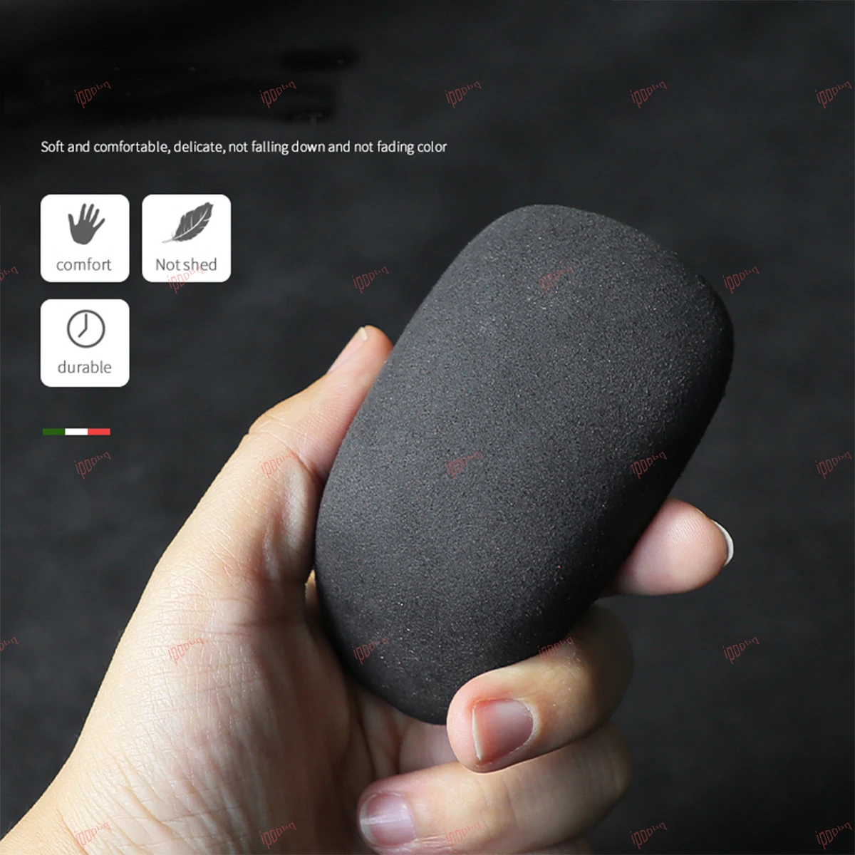 Shifter Knob Gear Black Frame Sticker Cover Interior Head Trim Suede For Mitsubishi Eclipse Cross 2018-2021 smile