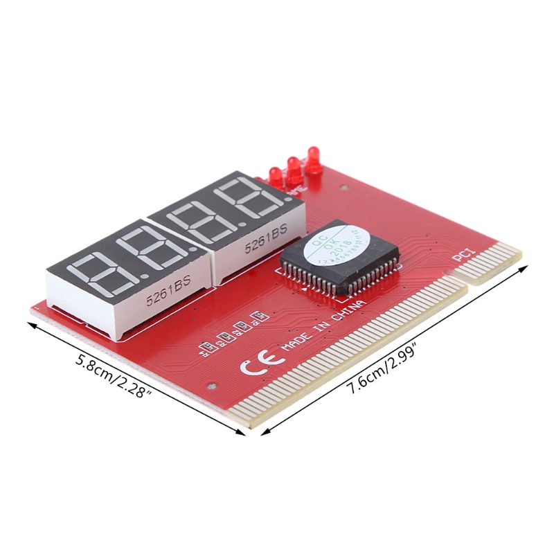 L43D PC Motherboard Analyzer with LED 4-Digit Diagnostic Test Computer PCI POST Tester Card