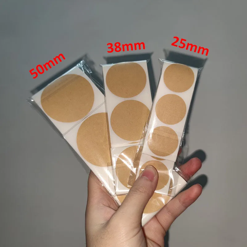 Kraft Blank 100/500PCS Round Paper Sticker DIY Sealing Labels Handmade Self-Adhesive Gift Package Stickers 25/38/50mm smile