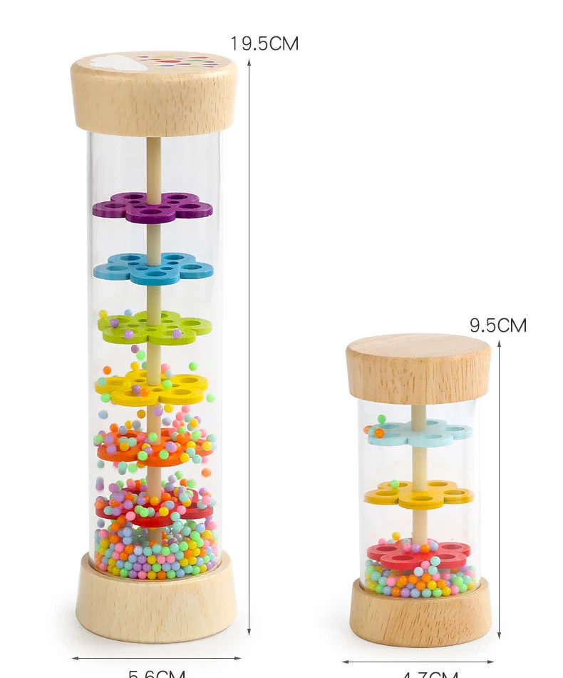 Montessori Toys Baby Rainstick Rattle Tube Rain Stick Shaker Music Sensory Auditory Instrument For Babies Early Educational Toys