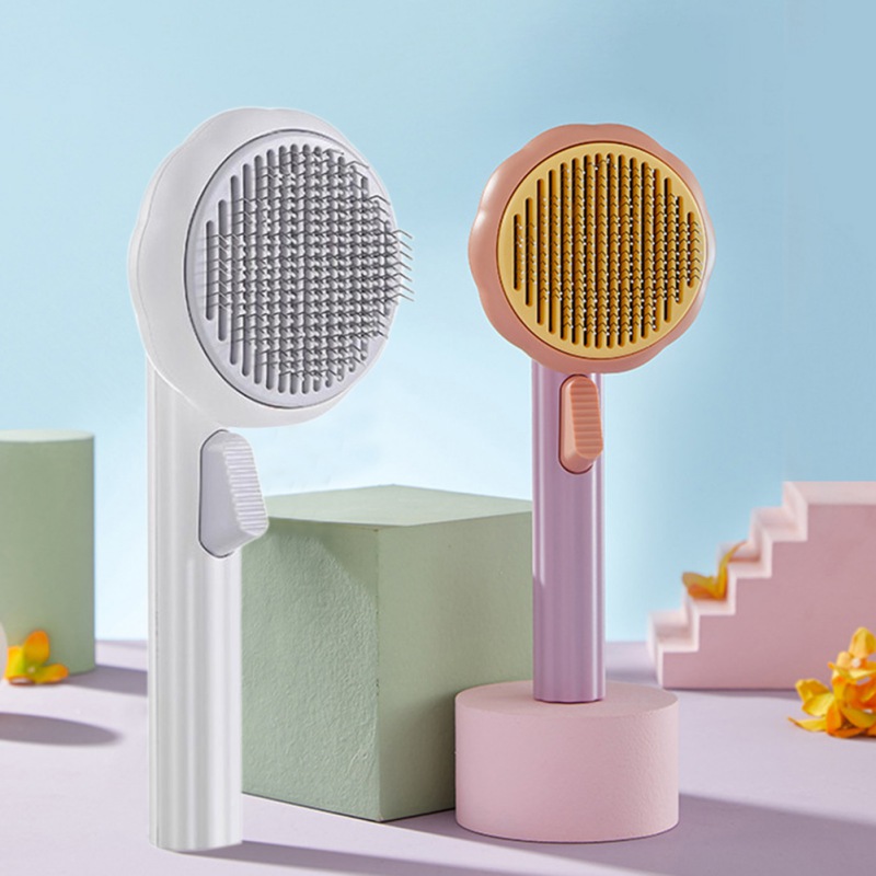 Pet Hair Removal Needle Comb Pet Cleaning Grooming Tool Non-slip Plastic Pet Accessories Cat Brush Combs Pet Hair Shedding Comb