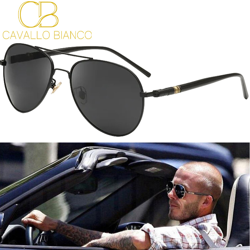 Polarized Sunglasses for Men Photochromic Mirror Night Aviation Metal Frame Black Pilot Retro Sun Glasses Classic Driving Fishing Eyewear 209 CAVALLO 
