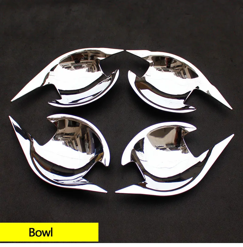 Mitsubishi 2010 for ASX - 2017 Chrome Door Handle Cover 2011 2012 2013 2014 2015 2016 Accessories Car Stickers Car Styling smile -