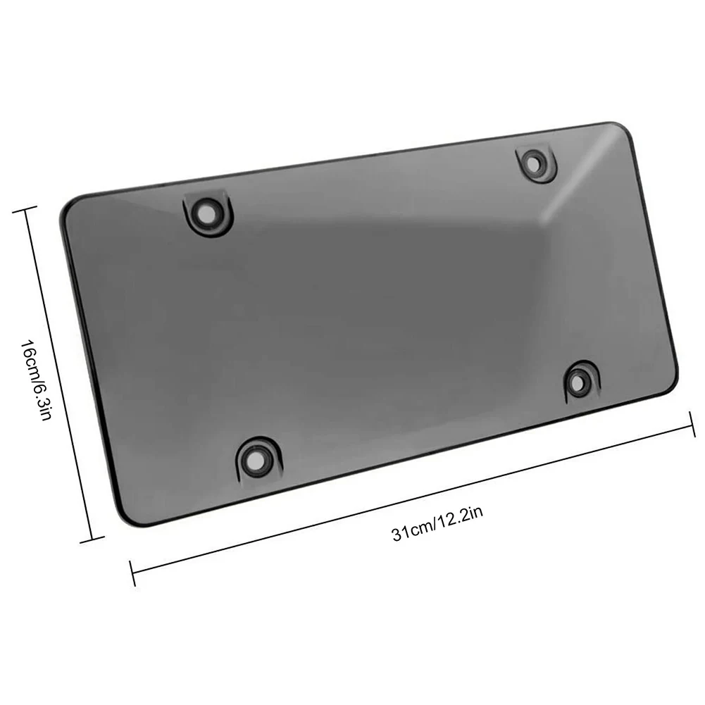2 Pack Car License Plate Tinted Tag Shield Cover Plastic Clear Protector Car 2025 License Plate new Frame Exterior Accessories