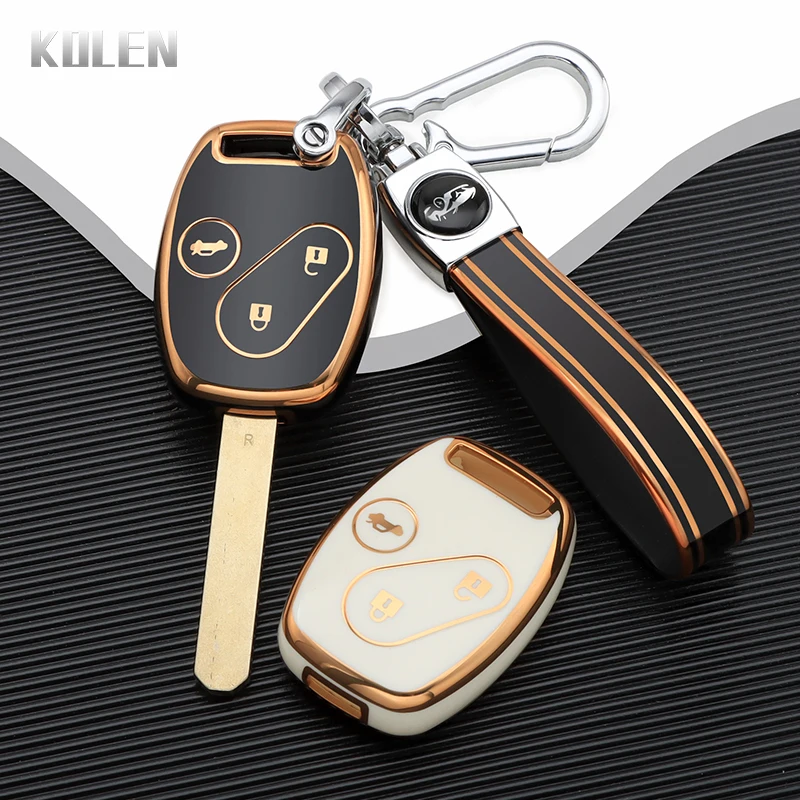 Car Remote Key TPU Case Cover Shell For Honda Accord Civic CRV CR-V Pilot Insight Ridgeline Protector Holder Fob Bag Accessories smile