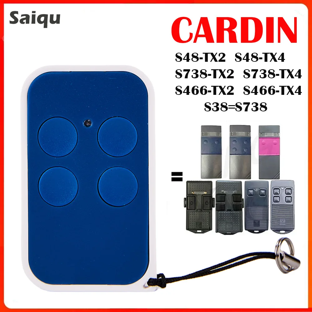 CARDIN S466 TX2 TX4 / S738 TX2 new TX4 / S48 TX2 2025 TX4 Garage Door Opener Remote Control Command Fixed Code Door opener