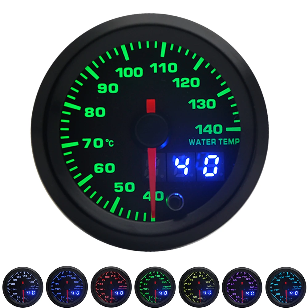 2" 52mm 7 Colors LED Dual Display Boost/Water/Oil temp/Oil pressure/Volt/Air fuel Ratio/EGT/Tachometer Car Gauge