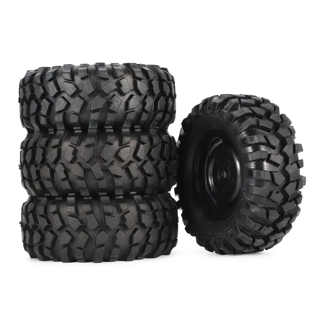 4Pcs 96mm 110mm 1.9 Inch Rubber Wheel Rim Tire Beadlock for 1/10 RC Crawler Car HSP Redcat Traxxas AXIAL SCX10 90046 RC4WD