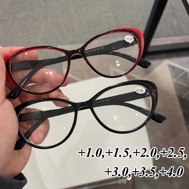 d Glasses Women Unisex Cat Presbyopic Eye Frame Blue Light Far sighted Reading Finished Optical Eyewear Diopter To wear