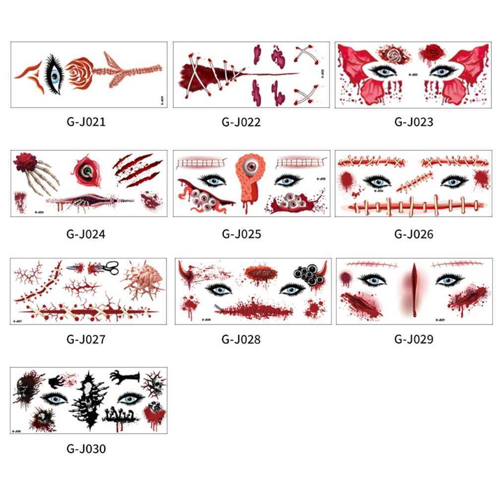 10 temporary tattoo stickers suitable for women children tattooed children Halloween makeup facial and body tattoos temporary waterproofing W241109