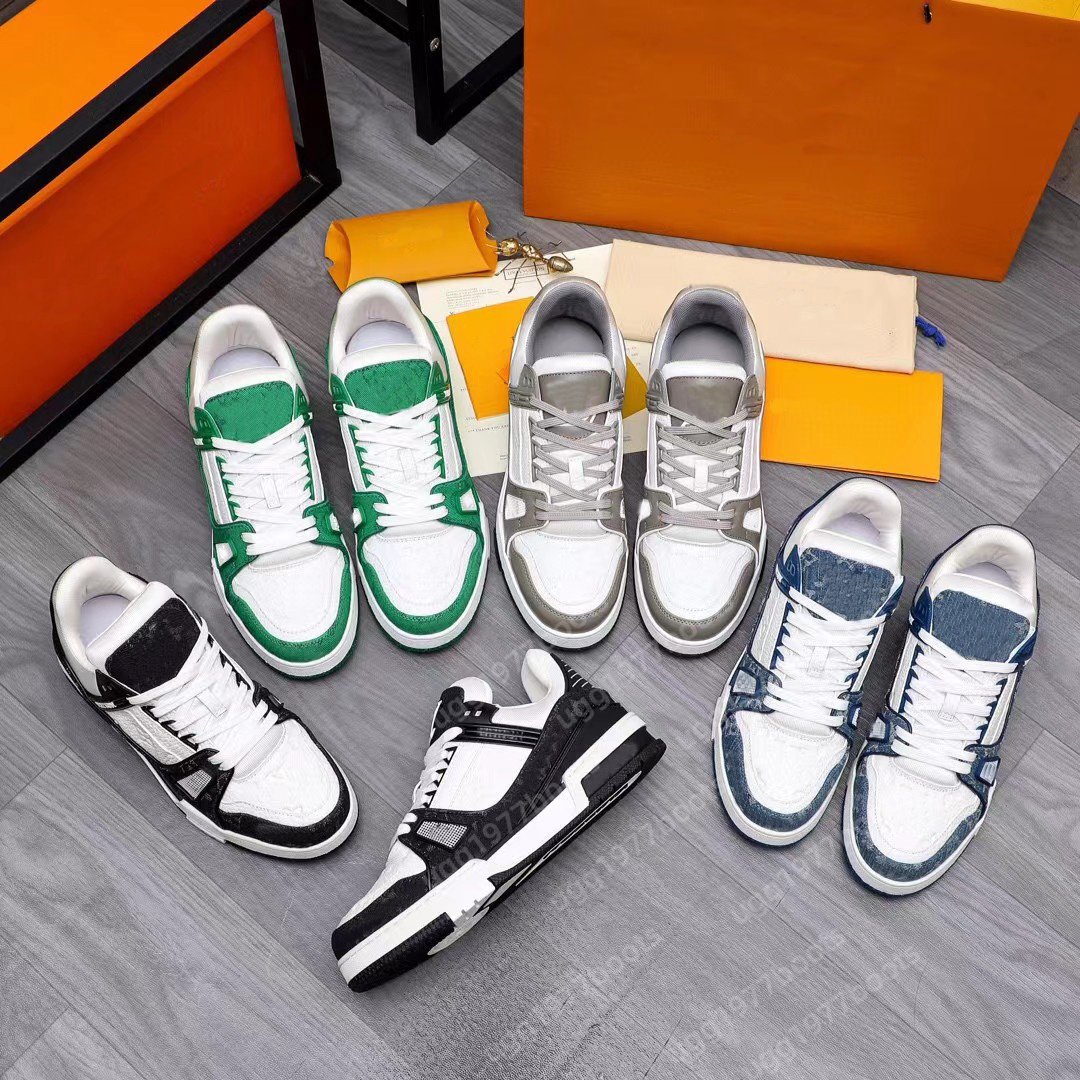 Designer Shoes Trainer Dress Mens Sneakers Womens Louiselviuton White Natural Green Grey Cream Black Men Sports Lvity Luis Vuittons Trainers