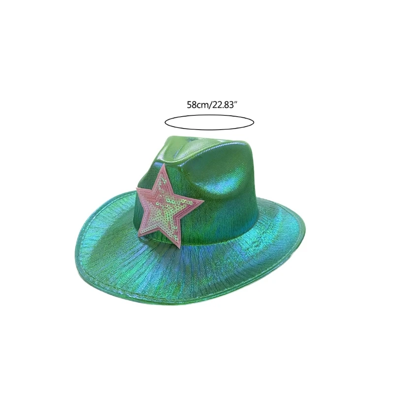 Western Hat M2ea Glittering Top Hat Jazz Hat Holiday Headwear Clothing ddmysmile Accessories Cosplay Props Costume Birthday Party Hat Smile