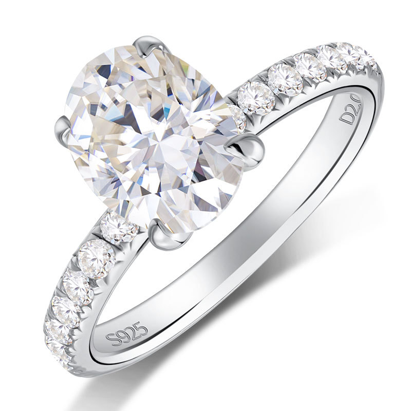 2024 Vintage Lab Moissanite Diamond Finger Ring 925 Sterling Silver Party Wedding Luxury Rings for Women Men Promise Engagement Jewelry Gift Size 6-11