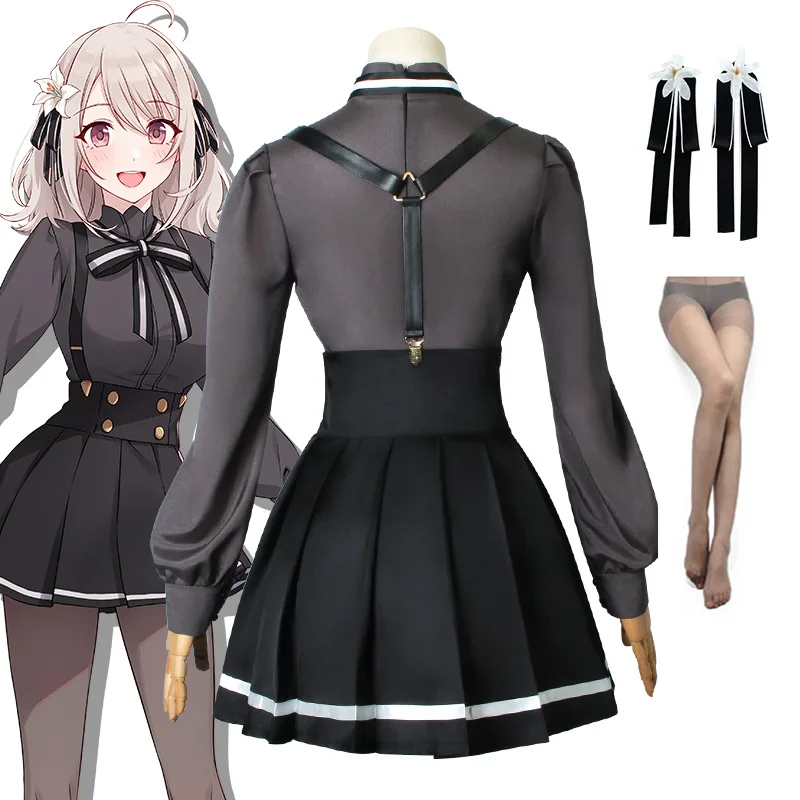 Classroom Hanazono Lily Spy Cosplay Costume Anime Wig School Uniform Spy Room Flower Garden Stockings Party Girls Women smile