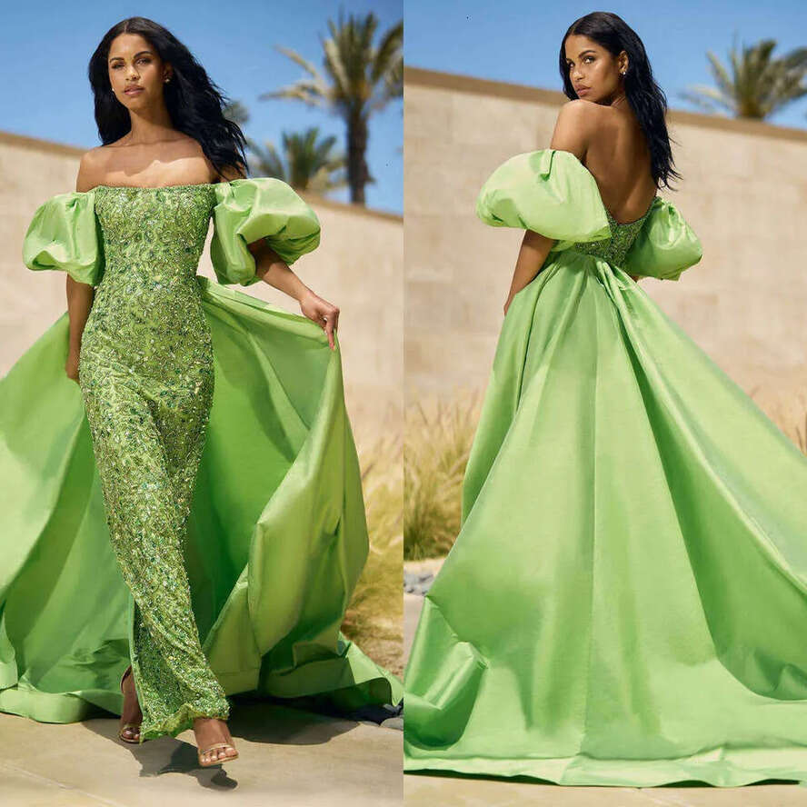 Fairy Evening Dresses Straight Appliques Crystals Off The Shoulder Backless Prom Gown Party Dress Vestido De Noite Custom Made 0218