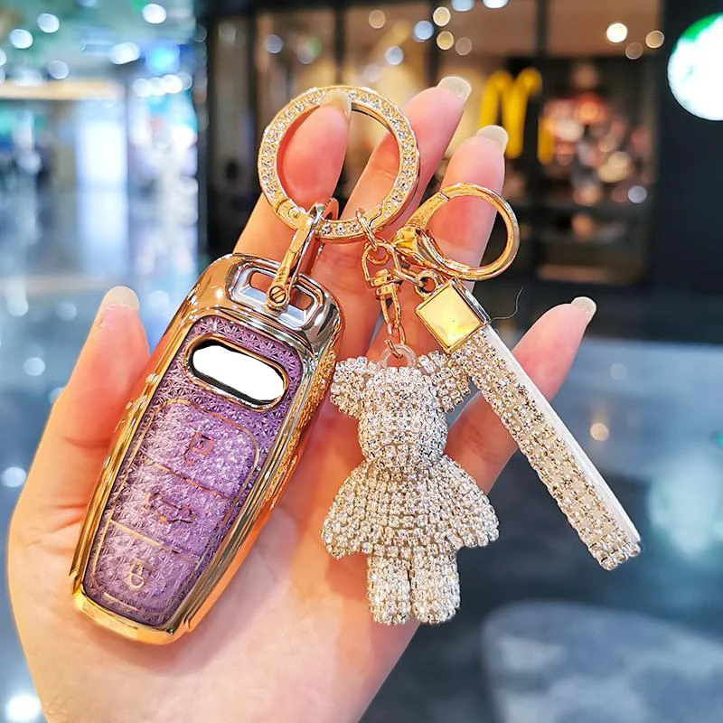 Case TPU Car Key Cover Shell Fob For Audi A1 A3 ddmysmile A4 A5 A6 Q2 Q3 Q5 Q7 Q8 Sq5 C7 A7 S3 S7 S8 R8 8P TT Rs3 Rs6 Holder Accessories Smile