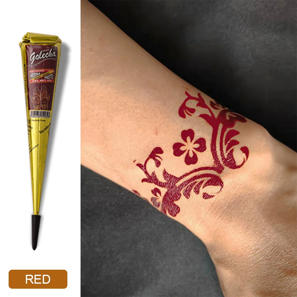 Flash Tattoo Temporary Natural Paste Black Henna Body Paint Arts Disposable Cones ddmysmile Sexy Tattoo Cream Lnks Indian Wedding Fashion Smile
