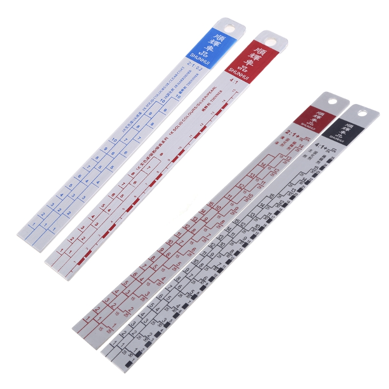 Standard Mixing Car Tool Paint Ruler Suitable For Cars Paint Ruler Ruler Paint Tool Black/Red Rulers Drop Shipping smile