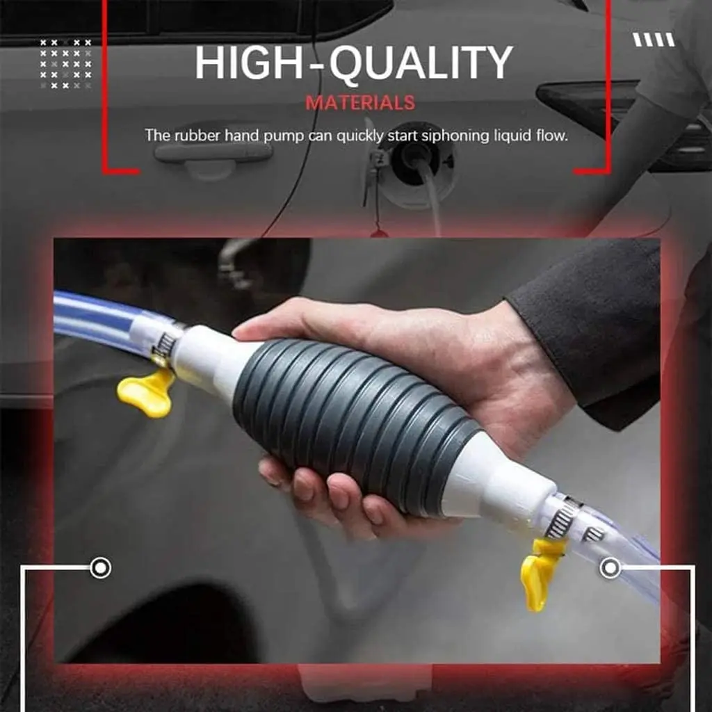 Car Fuel Tank Sucker Portable Manual Car Fuel Transfer Pump for Gas Gasoline Petrol Diesel Oil Liquid Water Fish Tank