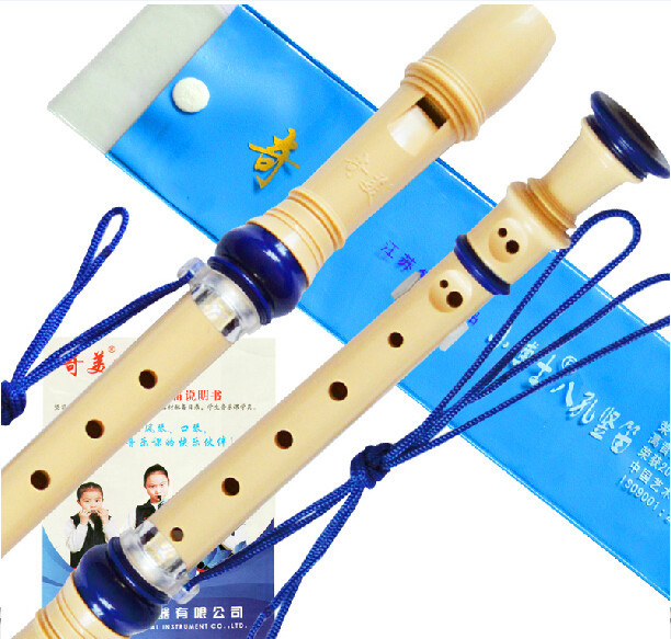 Hot Selling German 8 Holes Soprano Plastic Recorder C Key Clarinet 3 Color to Choose Flute for beginner Student Gift