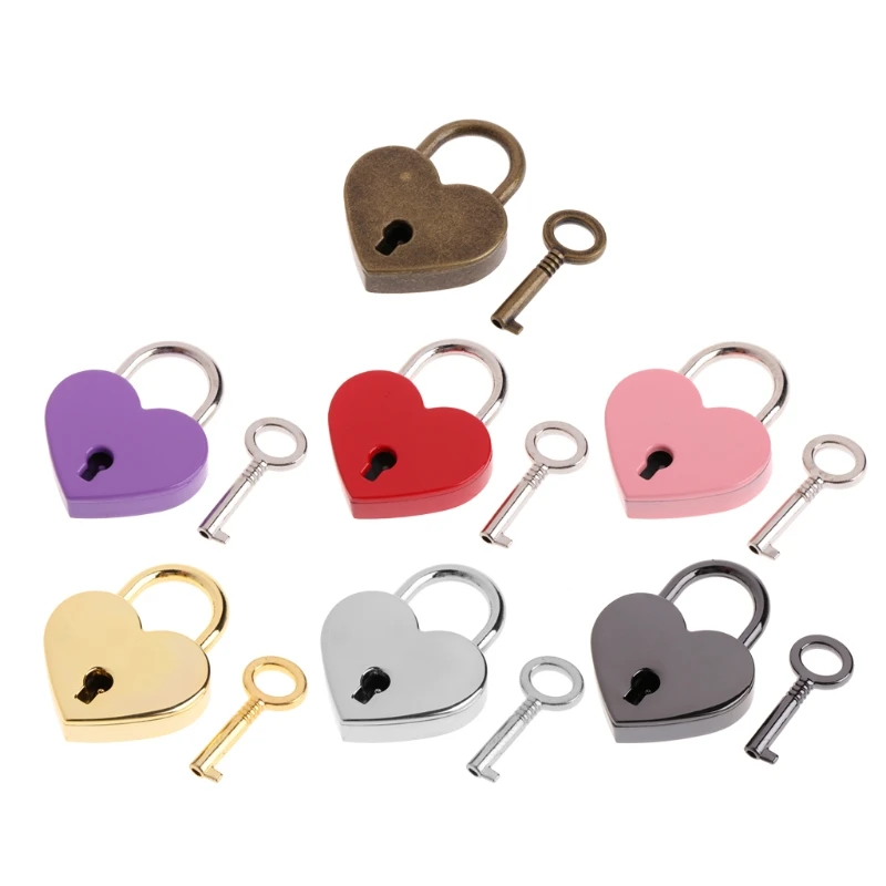 Wedding Keyed Padlocks Heart Shaped Lock Vintage for Wish Lock Padl