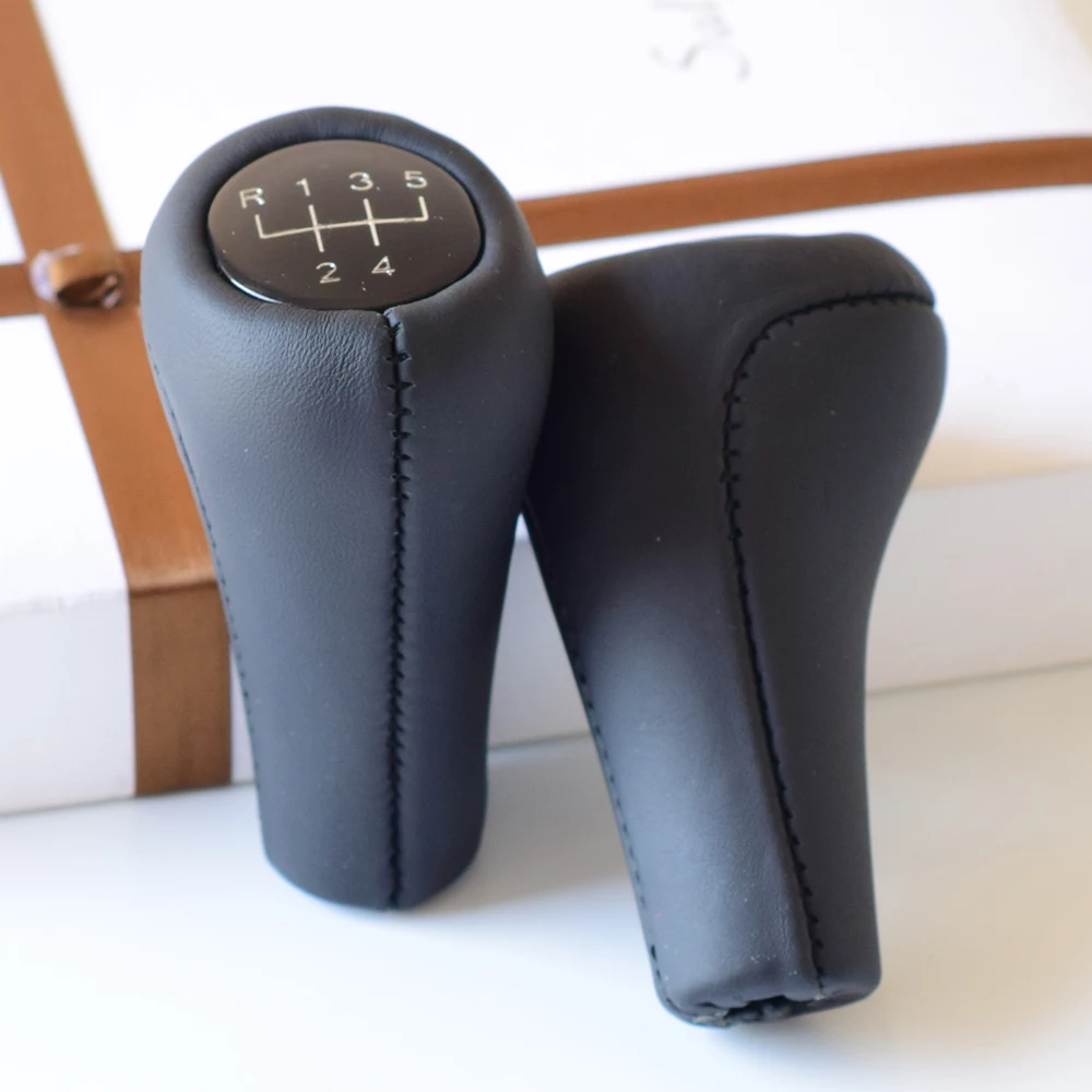 Gear Shift Knob 1Pcs Fit For Z4 E85 E86/Z5/Z8 E52 Manual 5 6 Speed Car Stick Gear Lever Shifter HandBall ABS Leather smile