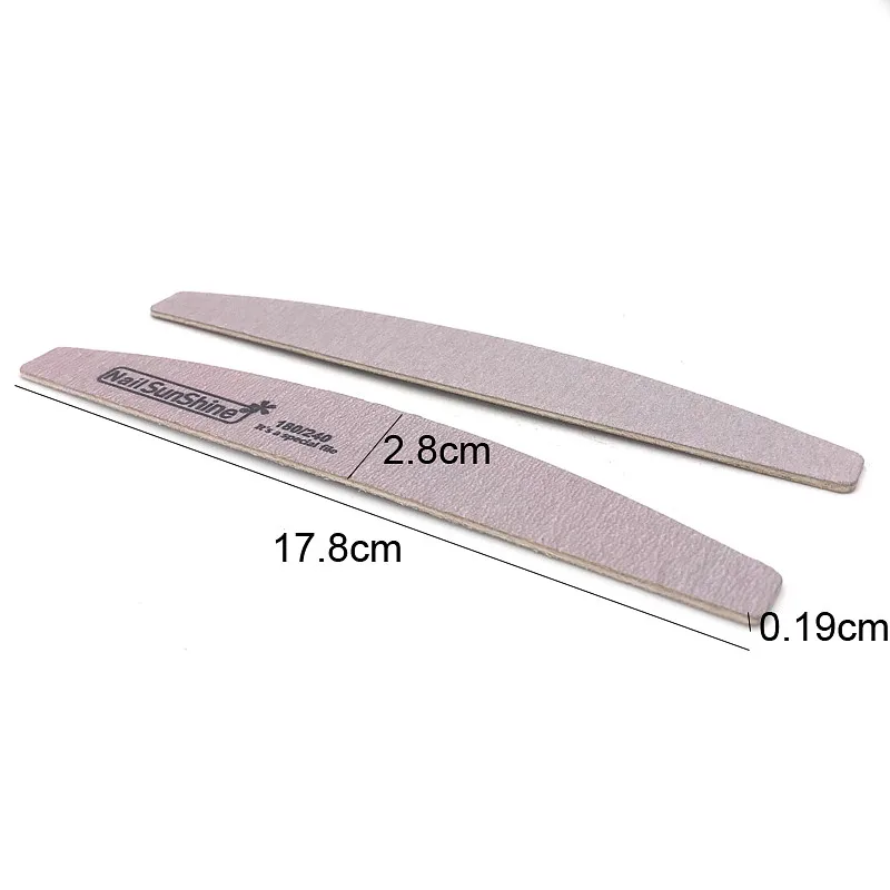 5 Pcs/Lot Grey Nail Sunshine 180/240 Nail Files Sanding Banana Buffer Blocks Wood Limas Pedicura Manicure Gel Nail Polish Set