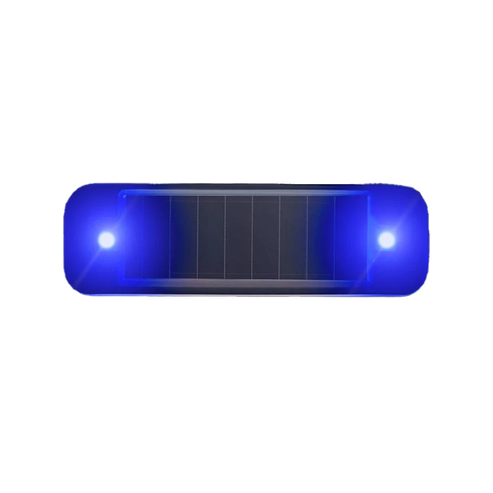 1pcs Solar-Powered Alarm With Flashing LED Light And Fake Anti-Theft Waterproof, Solar Charging 12V 3W Car Signal Lig