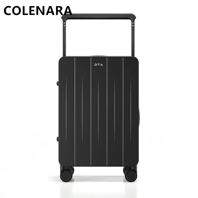 Inch COLENARA High-quality 20"22"24"26 Lage Ladies Boarding Box Large Capacity Trolley Case Universal Wheel Rolling Suitcase smile