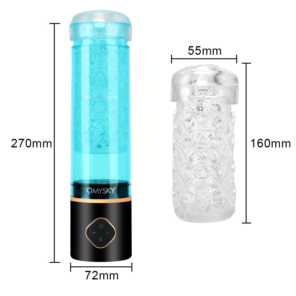 Electric Water Bath Penis Increase Vacuum Pump Dick Enlargement Cock Trainner Clear Vagina Cup Male Masturbator Sex Toys For Men