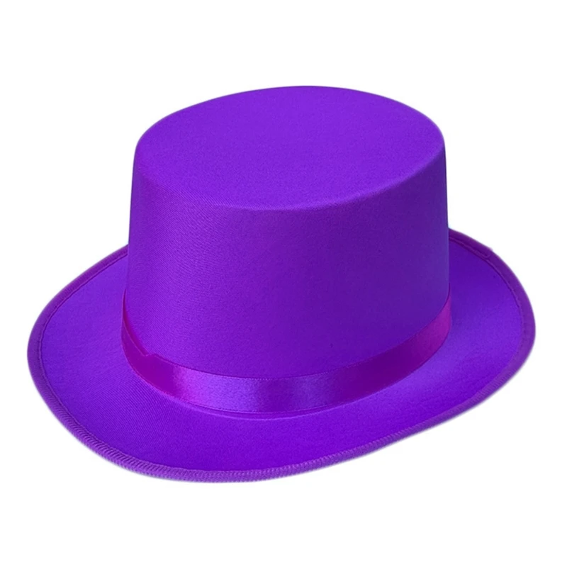 Hat Vintage Fedora Top Victorian Age White Short Brim Top Hat Western Magician Hat for Boy Men Adults Cap smile