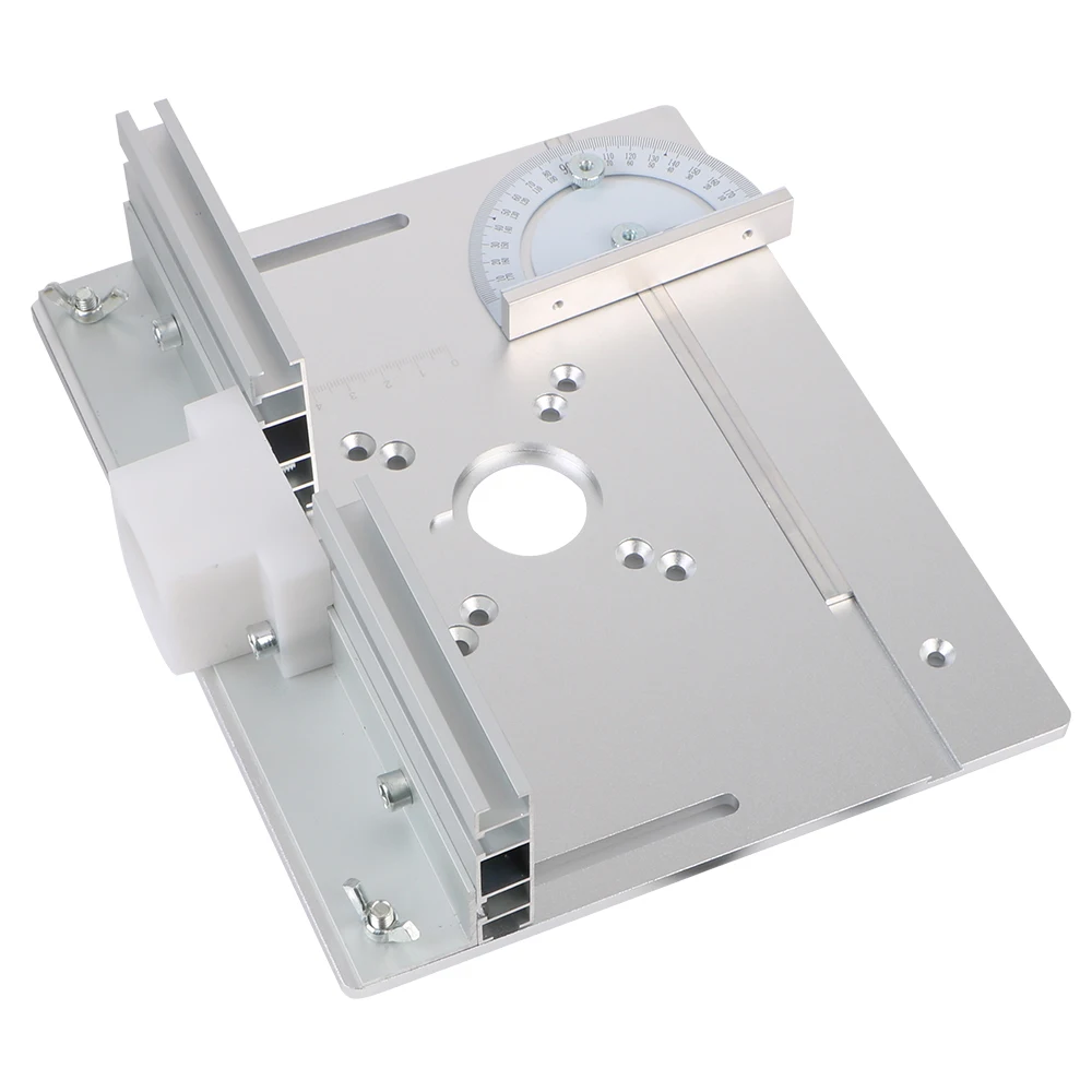 Multifunctional Miter Gauge Guide Aluminum Alloy Router ddmysmile Table Insert Plate For Woodworking Benches Engraving Hine Trimmer Smile