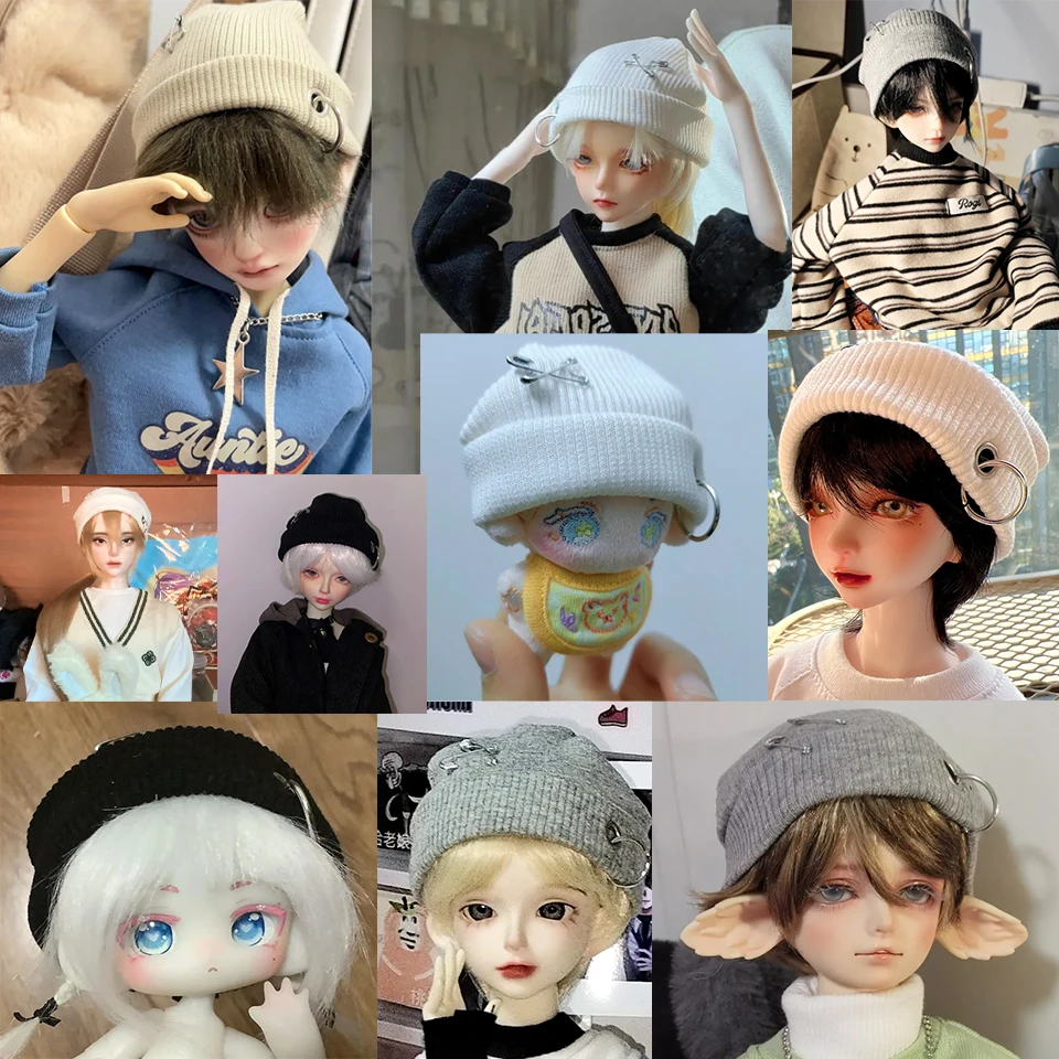Hat Bjd Baby Bjd 1/3 1/4 1/ 6 Trend Ring Woolen Hat Bjd Baby Knitted Hat smile 1/