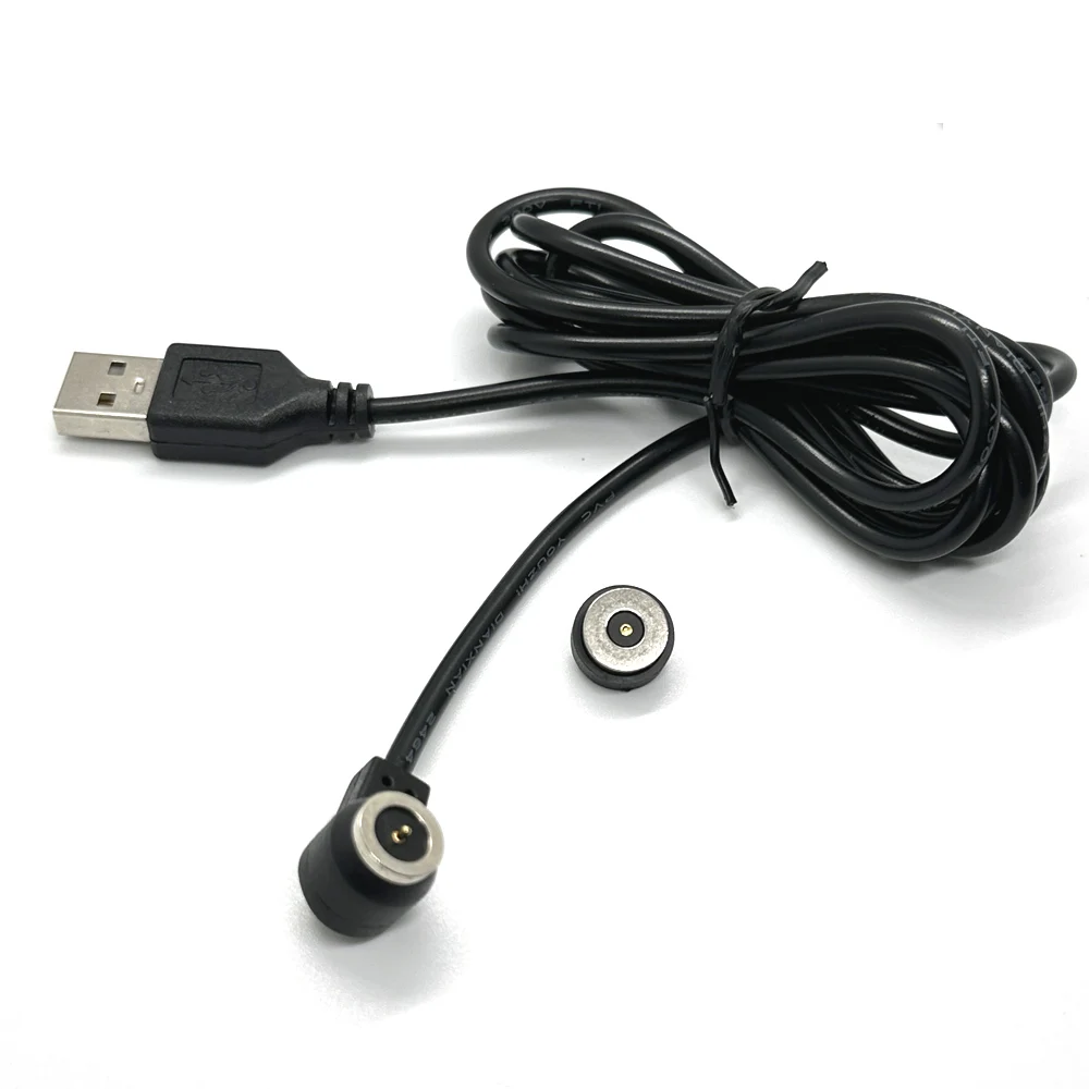 1 sets USB Open DC Magnet Spring-Loaded Pogo Pin Connector Fast Charging Magnetic Cable 24V 2A Power Cord 1.5 Meter Lamp