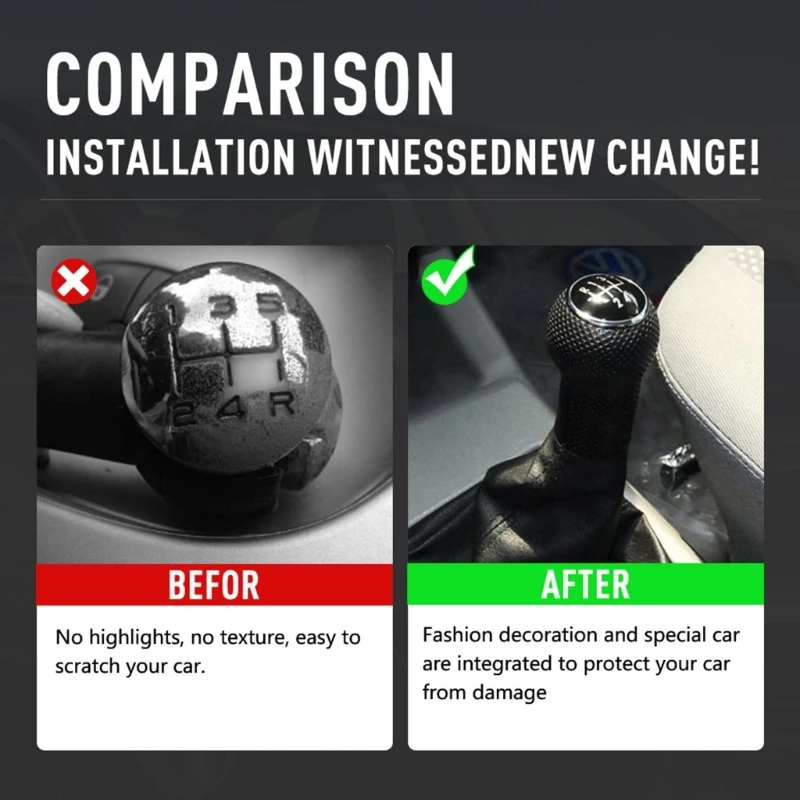 Speed Car 5/6 G99F Gear Shift Knob Lever Shifter Stick Handball For VW Golf 4 4 Car Modified smile